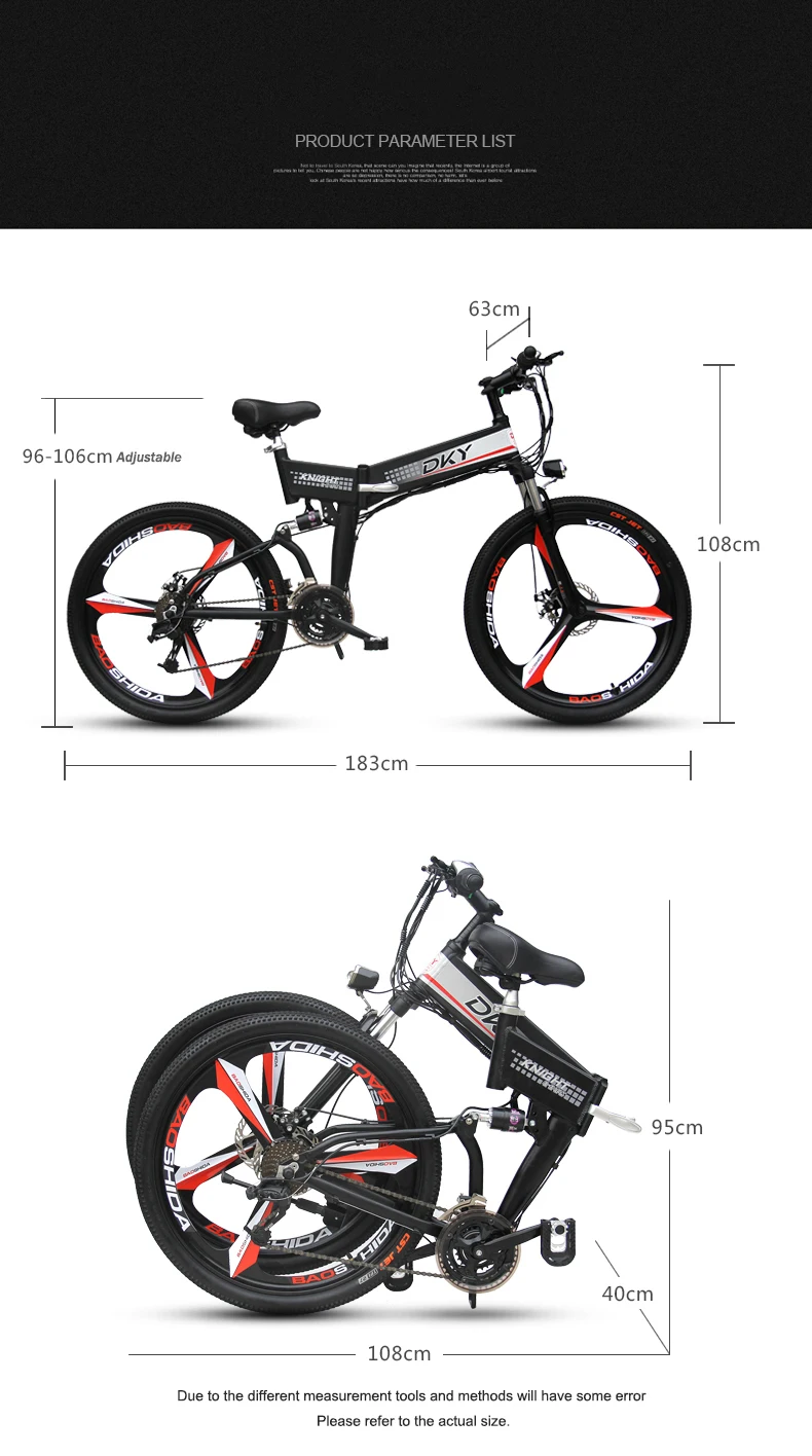 Discount 250W Electric Scooter 48V Two Wheel Electric Bicycle 26 Inch 24 Speed MTB Ebike Rang 80KM Adults Electric Mountain Bike 9