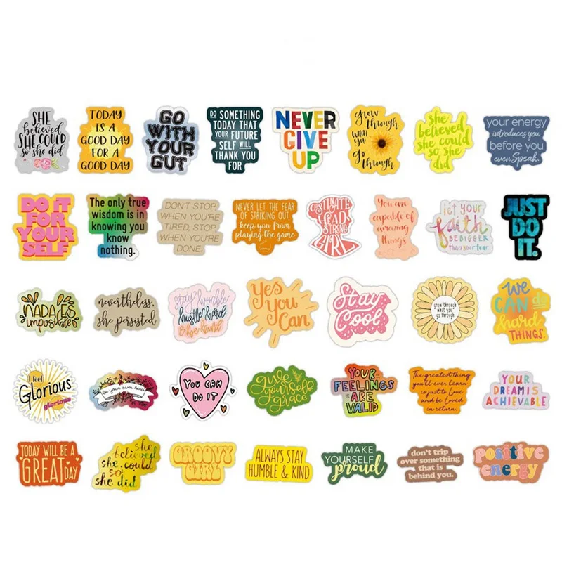 

100pcs/pack new color inspirational classical Chinese graffiti stickers Personality DIY Decorative Waterproof Stickers
