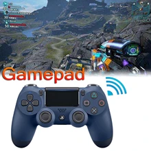 Joystick sem fio do controlador bluetooth do gamepad da vibração com barra clara bt3.0 para o console dos jogos ps4