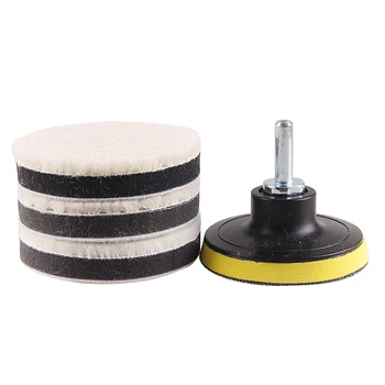 

Car Polishing Sponge Glass Plastic Polishing Wheel Pure Wool Car Beauty Waxing Tray Kit