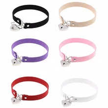 14 типов готический панк Харадзюку бархатное кожаное ожерелье-чокер с замком в виде сердца сексуальный бандажный воротничок Torques с ключом женские украшения на шею