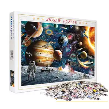 

1000 Pieces 3D DIY Space Traveler Scene Flat Paper Jigsaw Puzzle Sets Decompression Educational Indoor Toys