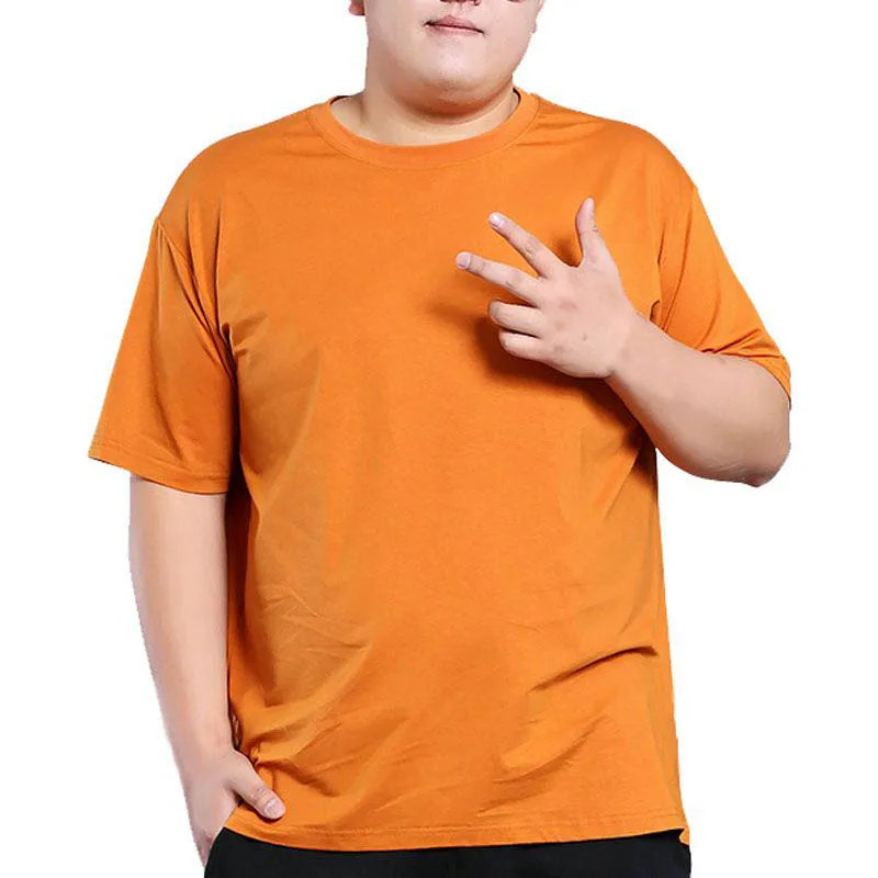 Летние мужские футболки больших размеров 5XL 6XL 7XL свободный бюст 150 см хлопок большой размер футболка мужская