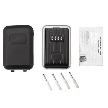 

4-Digit Safe Box Resettable Code Key Holder Hider With Waterproof Cover With Waterproof Mounted Outdoor Waterproof Cover