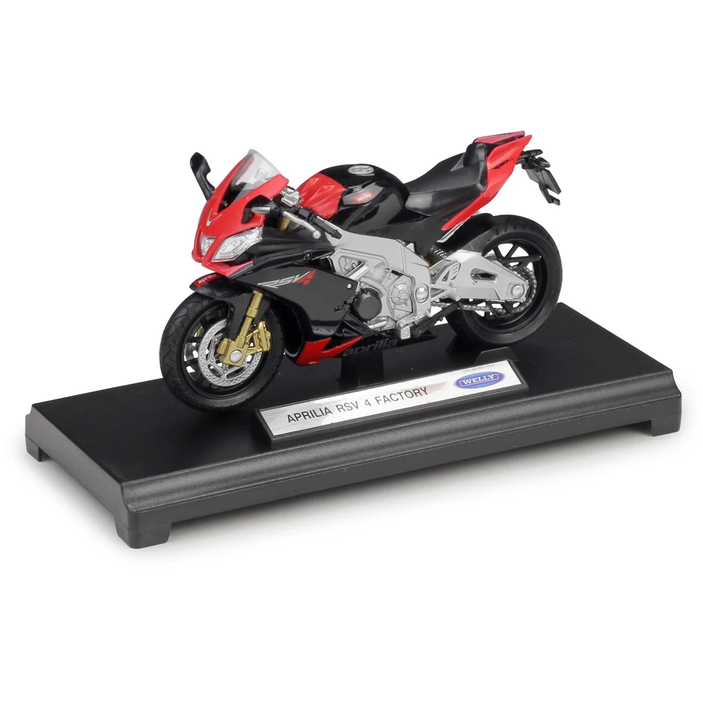 Welly 1/18 1:18 Масштаб HONDA CB500F мотоциклы литье под давлением дисплей модели подарок на день рождения игрушка для мальчиков Дети - Цвет: Aprilia RSV4