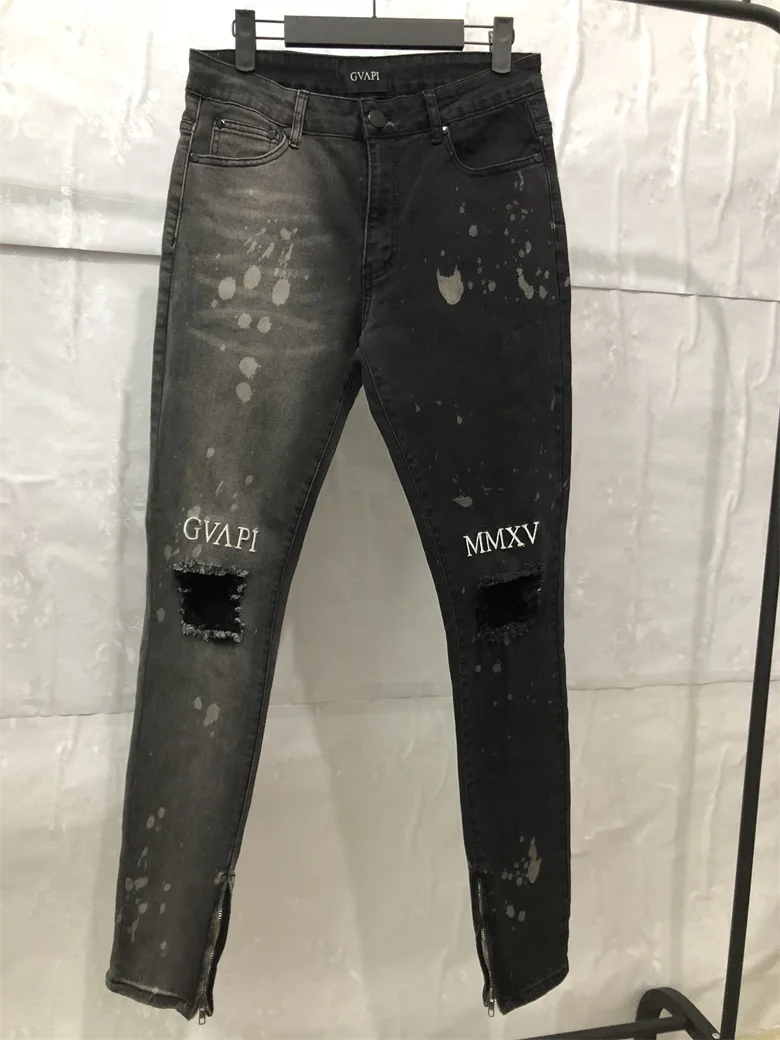 GUAPI GVAPI MMXV FUSION DENIM V1 Брендовые мужские джинсы мужские байкерские джинсы узкие джинсы брюки