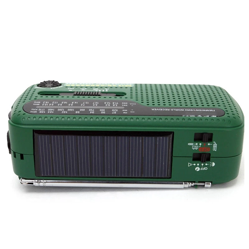 Hot 3C-De13 Portable Fm Am Radio Solar Emergency Radio World Receiver Hand Crank Power Emergency Outdoor Radio Portable Solar Ch