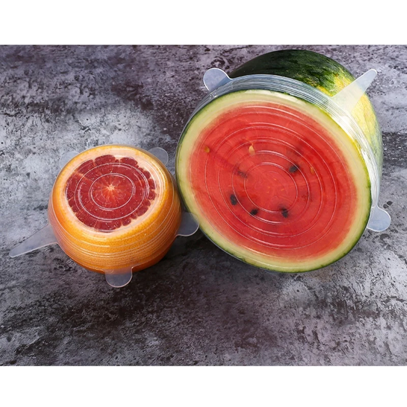 6 шт./компл. силиконовые крышки для сохранения свежести пищи прочные многоразовые