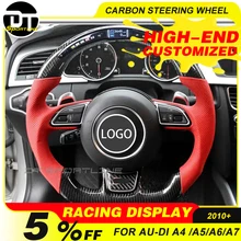 Углеродное волокно светодиодный гоночный дисплей/ЖК-экран автомобильные аксессуары для audi a6 обновление a3 a4 a5 a6 a7крышка рулевого колеса авто Замена