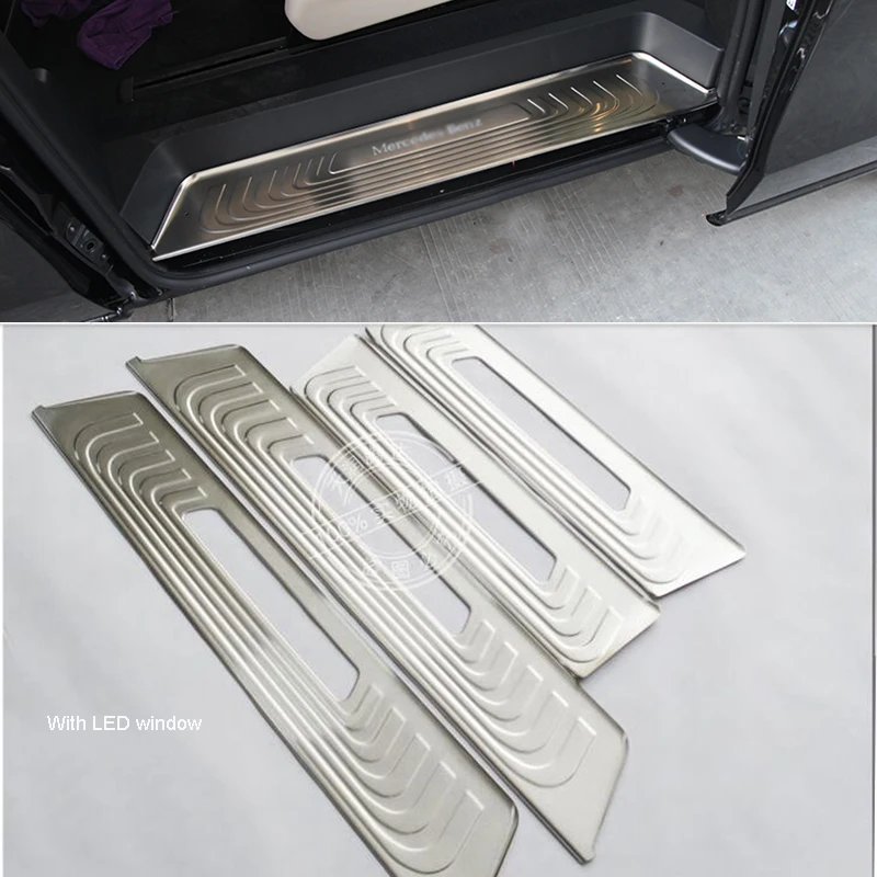 Внутренняя Накладка на порог двери автомобиля из нержавеющей стали для Benz V-CLASS V200