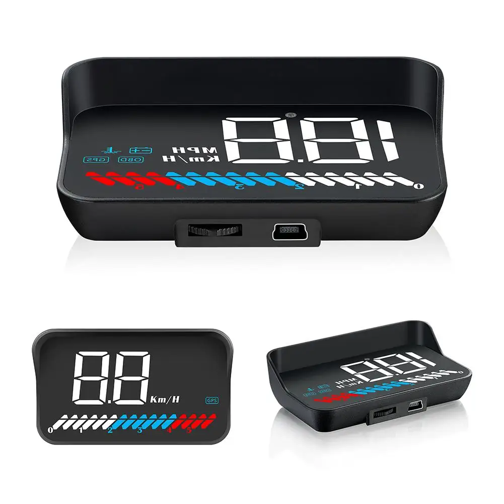 M7 автомобильный HUD gps дисплей OBD2 OBD система Предупреждение о превышении скорости проектор лобовое стекло авто электронная сигнализация напряжения