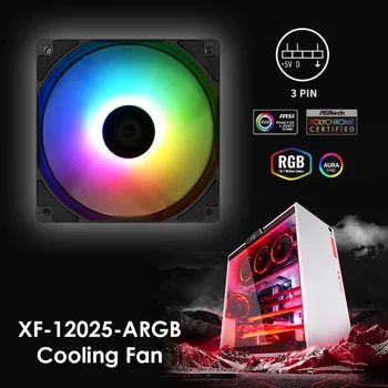 

XF-12025-ARGB 120mm Addressable RGB PWM PC Case Fan Computer Chassis Accessories Computer Water Cooling System Waterblock