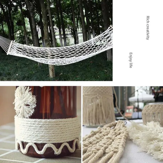 14 Colors Colorful 20mm Cotton Rope 2Meters/5Meters Thick Woven Cord High  Strength Outdoor Camping Swing Rope Accessories - AliExpress