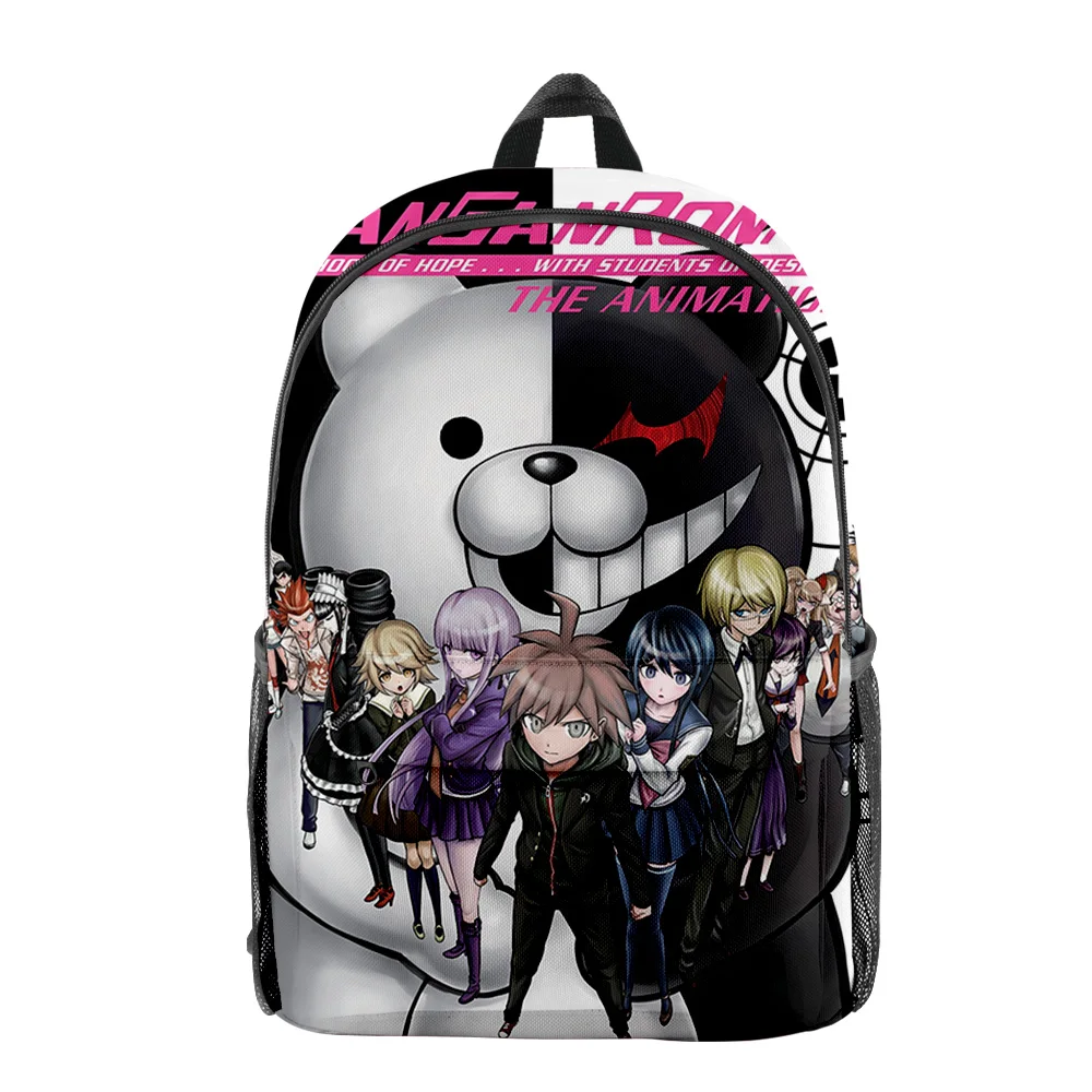 FADUN Danganronpa Fashion Oxford Cloth Shoulder Backpack Printed Multi Zipper Pack Casual Girls Student School Bag | Багаж и сумки