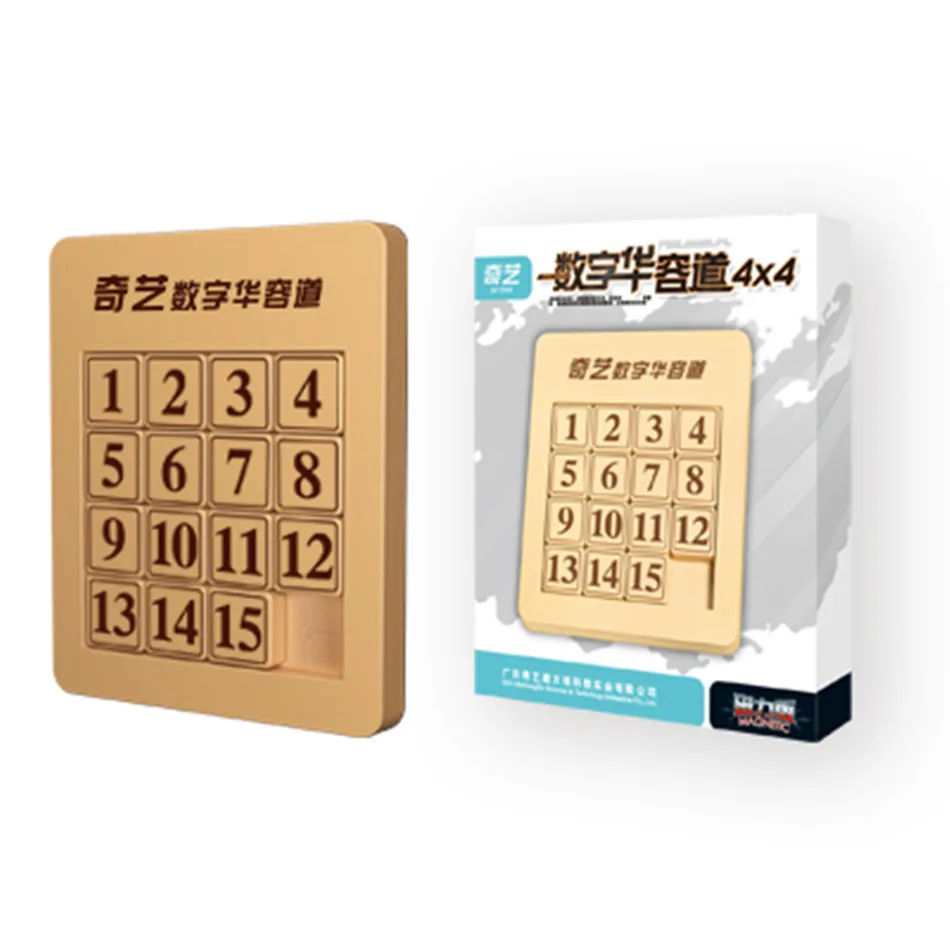 Qiyi 3x3x3 4x4 5x5x5 Magic Cube Number Sliding Klotski Game Cube Puzzle Toys For Family Playing Wooden Number Sliding Puzzle