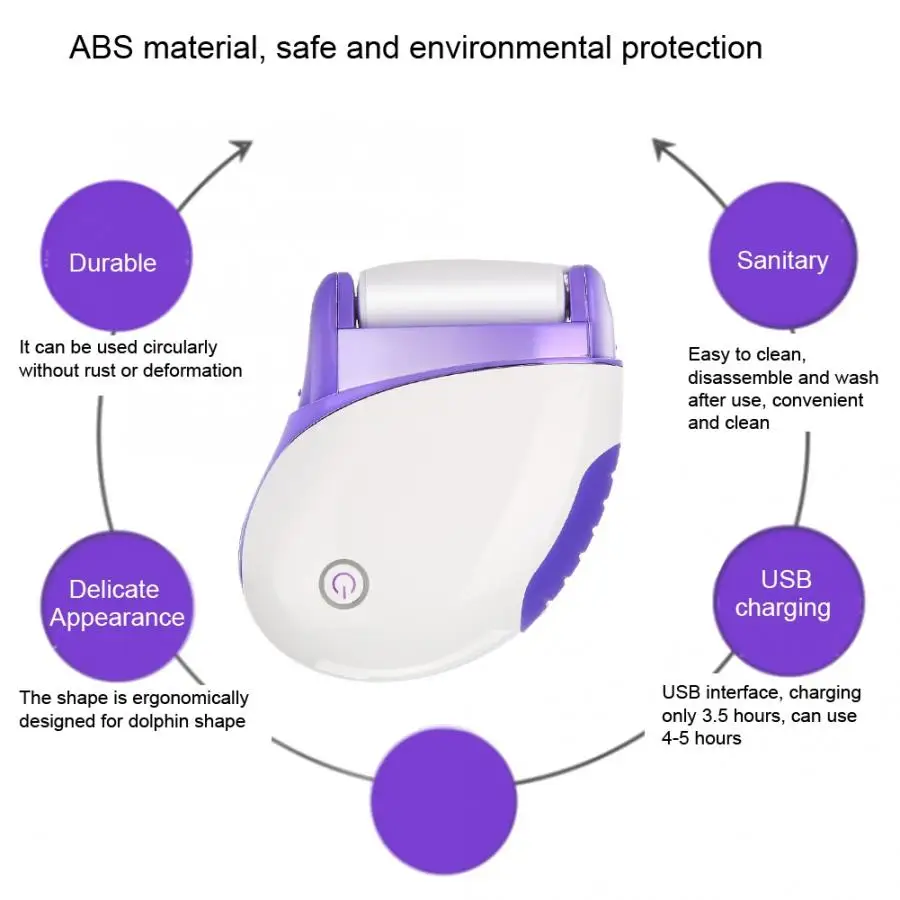Ingrown Nail Toe Corrector USB Rechargeable Foot Exfoliator File Dead Skin Cuticles Remover Scrubber Pedicure Device Pedicure