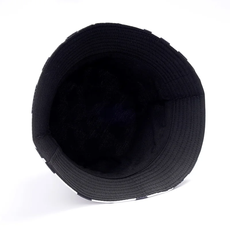 New Fashion Reversible Black White Cow Pattern Bucket Hats Fisherman Caps for Women Men's ins cute Women's Summer Panama Sun Hat