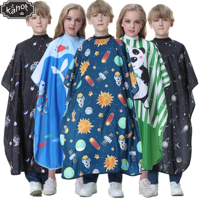 Barber Salon Accessories Hair Cutting Cape Hairdressing Salon Supplies Barber  Cape Kids Cartoon Pattern Child Haircut Styling - AliExpress