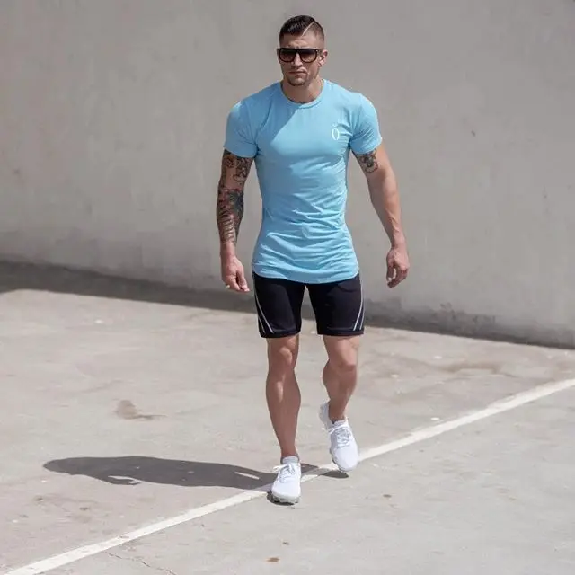 Мужская футболка для фитнеса с надписью Muscle Brother, стиль, Спортивная футболка для фитнеса, бега, мягкая эластичность, вырез лодочкой, короткий рукав, облегающая футболка