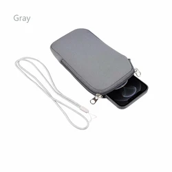 Universal Waterproof Phone Pouch with Shoulder Strap - Shockproof Protection - 17.5cmx9.5cmx1.8cm (GRAY)