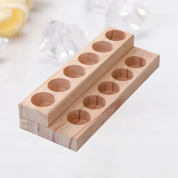 

1-layer Desktop Storage Rack Wooden Essential Oil Storage Box Solid Wood Shelf Storage Organizer Display Stand