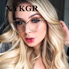 XYKGR, модные, новые, TR90, плоские, зеркальные, для девушек, высокое качество, тренд, радиационные очки, близорукость, очки, оправа, мужские очки