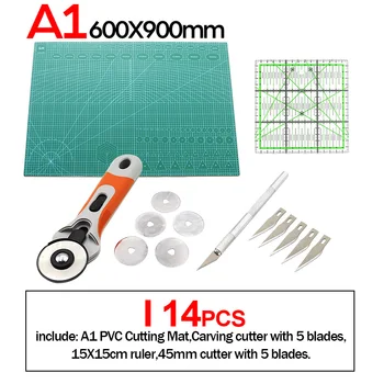 Professional Self-Healing, Double-Sided PVC Cutting Mat, Rotary Blade