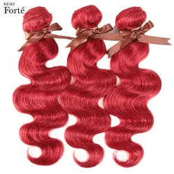 Remy Форте бразильские волосы категории virgin Комплект красный Комплект s наращивание волос объемная волна Комплект s 1/3/4 Комплект s