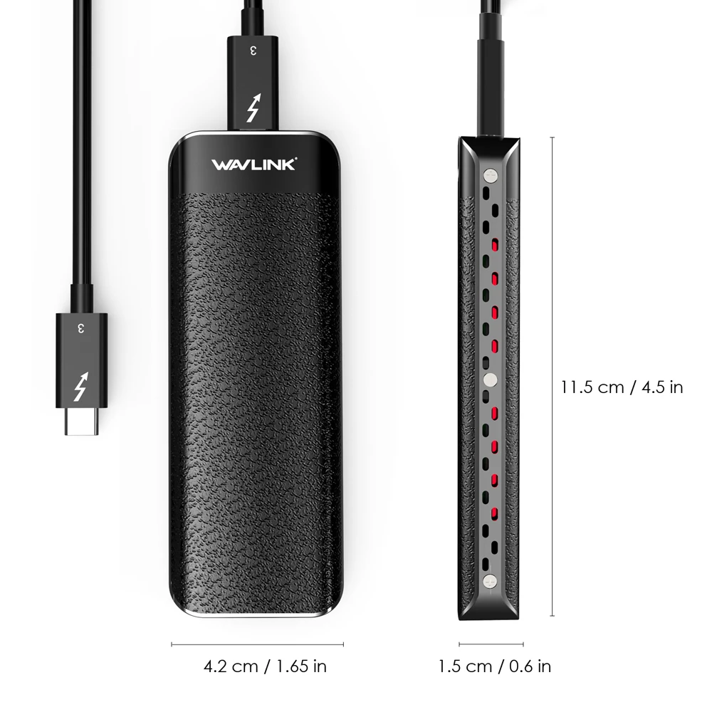 Intel Сертифицированный Thunderbolt™3 NVME внешний SSD usb type-C 40 Гбит/с отличное рассеивание для microsoft Windows& Mac OS Wavlink