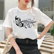 

Girls Tops Music Festival Printed tshirt Harajuku Graphic Hot Selling T Shirts Women Casual White Tops Casual T Shirt