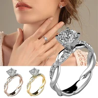 Mote Luksus Fingerringer For Kvinner Cubic Zircon Promise Forlovelse Bryllupsband Fest Kvinnelige Smykker Gaver 2021 Ny 1