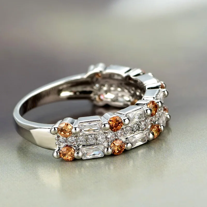 Jellystory, классическое серебро 925, кольца с красочным цирконием, драгоценные камни для женщин, свадебные, Обручальные, вечерние, подарки, ювелирных изделий