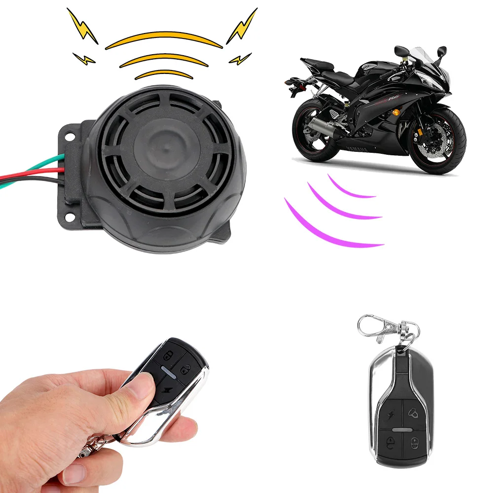 

Motorcycle Alarm Security System Bike Scooter Motor Alarm System Car Keyring Dual Remote Control 12V