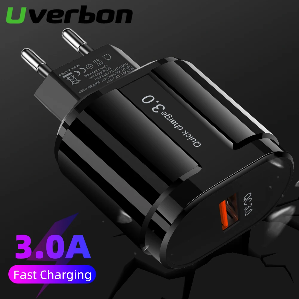 

18W Quick Charge 3.0 USB Charger QC 3.0 Fast Charging EU US Plug Adapter Wall Mobile Phone Charger For iPhone Samsung Xiaomi