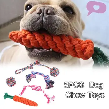 

10PC Plastic Dog Chew Toys Teething Tug Interactive Toy Puppy Dogs Pets Supplies