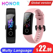 Браслет для Honor Band 5, умный Браслет, 5 оксиметров, волшебный цвет, сенсорный экран, для плавания, для обнаружения сердечного ритма, сна, сна