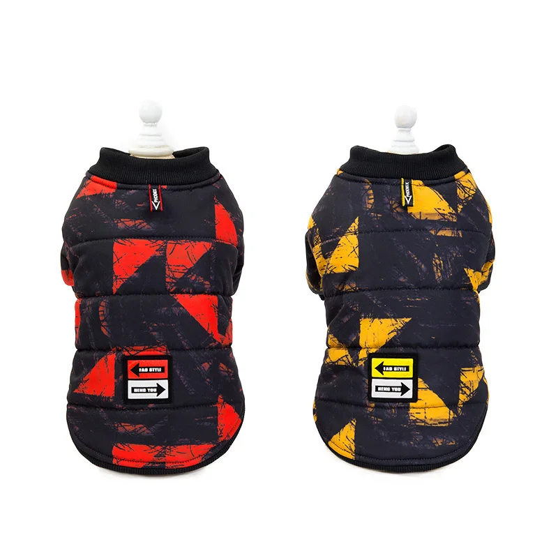 

Autumn and Winter Clothes for Dogs Thicker Pet Clothes Dog Cotton Padded Clothes Red Yellow Colors Small Puppy Clothes