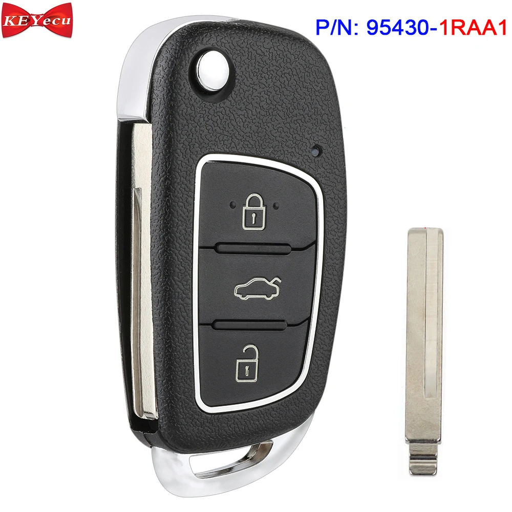 KEYECU для Hyundai Accent SB11 2013 2014 2015 2016 2017 дистанционный брелок 433 МГц RKE 4F08 95430 1RAA1|Ключ от