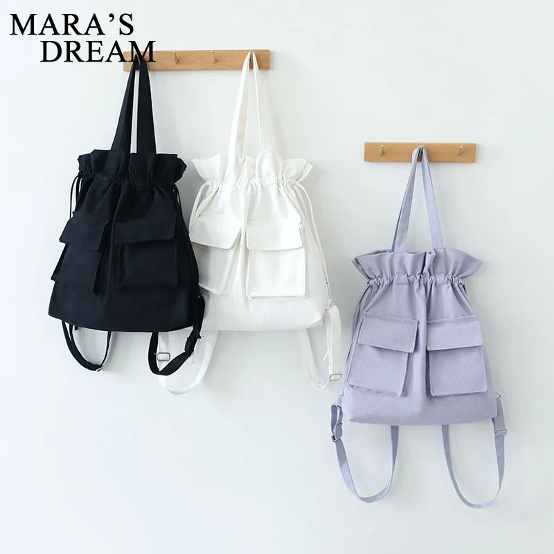 Mara's Dream новая хлопковая Холщовая Сумка, женский рюкзак, Модный японский литературный студенческий рюкзак на шнурке