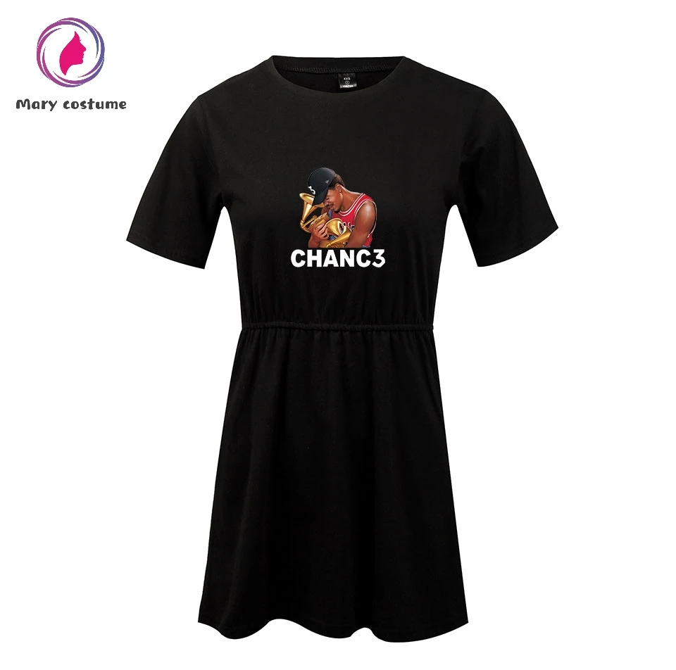 Chance The Rapper/платье г., женское модное летнее платье с короткими рукавами Лидер продаж, однотонное сексуальное пляжное платье с принтом для девочек