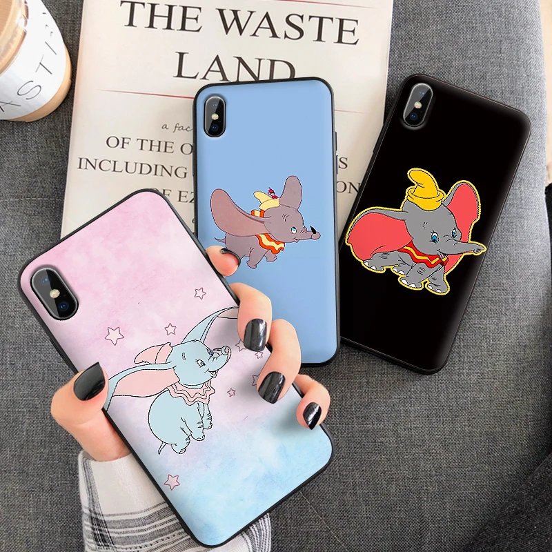 Cute Phone Case For Xiaomi Mi 8 A2 Lite A1 A3 9 9T SE 5X 6X MAX 3 Dumbo Elephant Cover Redmi Note 7 6 Pro 6A 7a Coque funda para | Мобильные