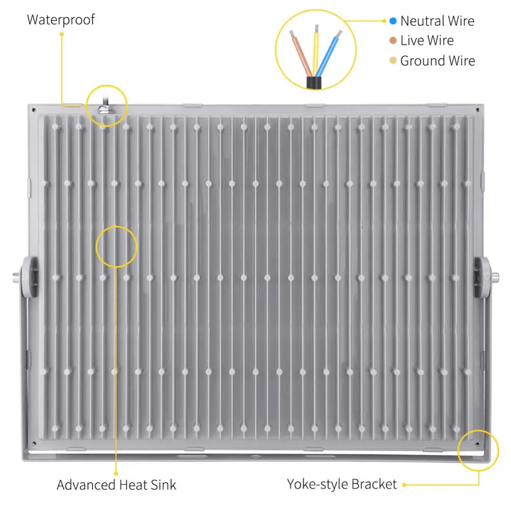 500W 220V Utrathin Светодиодный прожектор холодный белый 5th Genreration Светодиодный прожектор Наружное освещение Настенный светильник