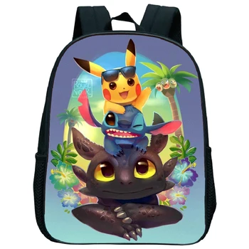 

Stitch 12 Inch Backpacks Toddler Kids School Bags Toddler Knapsack Preschool Children Bag Travel Primary Schoolbag