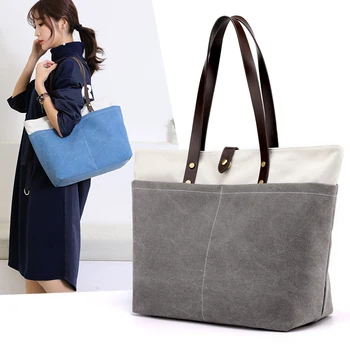 

2020 Fashion Brand Designer New Canvas Bag Women's Shoulder Bag Women's Simple Handbag Vintage Tote Bag Women's Crossbody Bag