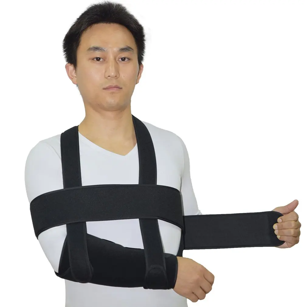 Medical Arm Sling Shoulder Brace Adjustable Rotator Cuff and Elbow Support Includes Immobilizer Band for Quick Recovery