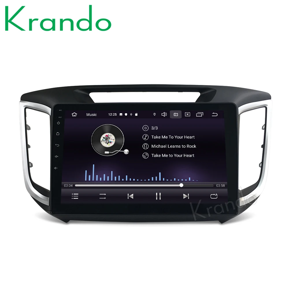 Perfect Krando Android 9.0 10.1" IPS Big Screen Full touch car Navigation system for Hyundai IX25 radio player gps 2
