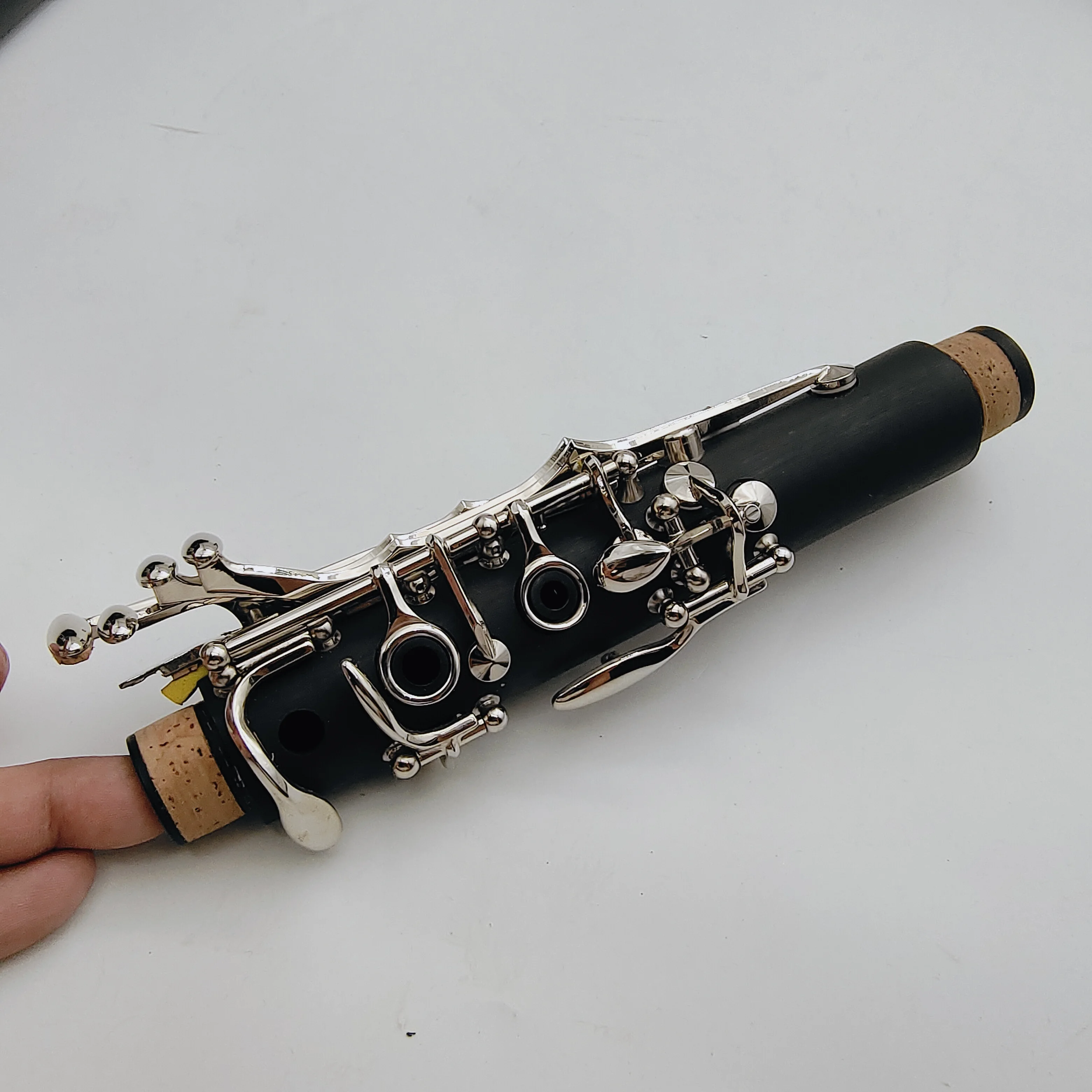 Clarinet C Tune Ebony Wood or Bakelite Sliver Plated Keys With Mouthpiece