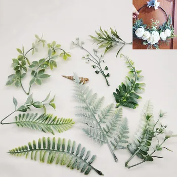 

5pcs Artificial Flower Leaves Plant Bouquet Wedding Home Christmas Decoration DIY Wreath Accessories Scrapbooking Fake Flowers