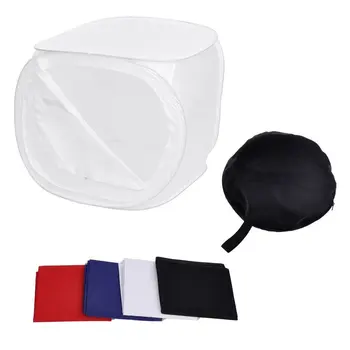 

1 Sets 60cm Photo Studio Softbox Soft Box Photography Light Tent Foldable White Cubic Box Studio Props Kit With 4 Backdrops