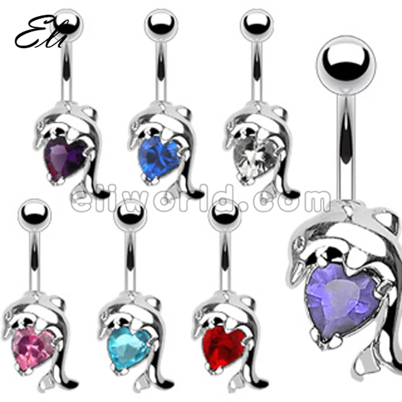 

1pc Sexy Dangling Navel Belly Button Rings Belly Piercing Crystal Surgical Steel 14g Woman Body Jewelry Barbell
